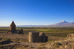 Plain Prints: Armenia, Yerevan, Ararat plain, Khor Virap Armenian Apostolic Church monastery