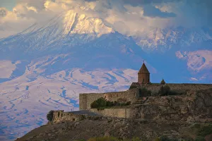 Plain Prints: Armenia, Yerevan, Ararat plain, Khor Virap Armenian Apostolic Church monastery