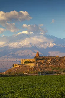 Plain Prints: Armenia, Yerevan, Ararat plain, Khor Virap Armenian Apostolic Church monastery