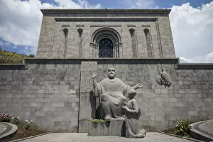 Images Dated 20th September 2018: Armenia, Yerevan, Matenadaran Library, statue of St