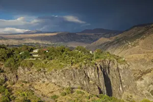 Armenia, Yerevan, Mountainous scenery viewed from Garni temple