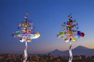 Stairwell Prints: Armenia, Yerevan, View of Yerevan and Mount Ararat from Cascade