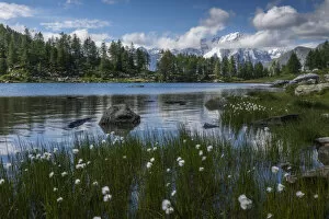 French Alps Gallery: The Arpy Lake in Valle d Aosta is a popular location to enjoy nature