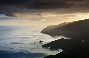 Cloudy Prints: Arrabida mountain range (Serra da Arrabida). Arrabida Nature Park, Portugal