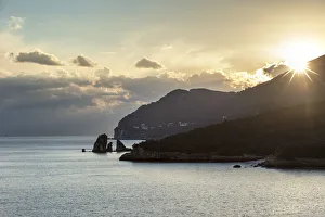 Images Dated 18th January 2017: Arrabida Nature Park and the Atlantic Ocean at sunset. Setubal, Portugal