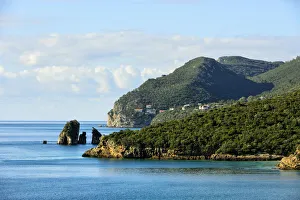 Images Dated 18th January 2017: Arrabida Nature Park with a typical mediterranean maquis forest and the Atlantic Ocean