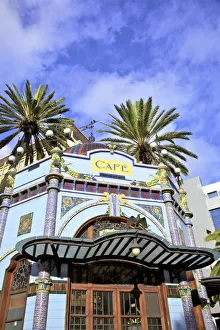 Art Deco Cafe in San Telmo Park, Triana District, Las Palmas de Gran Canaria, Gran Art Deco Cafe in San Telmo Park, Triana District, Las Palmas de Gran Canaria, Gran