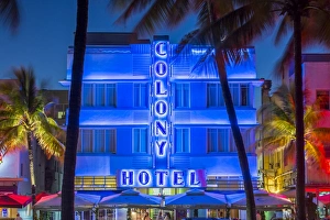 Art deco district, Ocean Drive, South Beach, Miami Beach, Miami, Florida, USA