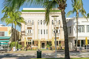 Art Deco Prints: Art Deco facade, Ocean Drive, South Beach, Miami, Florida, USA
