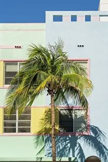Window Prints: Art Deco facade on Ocean Drive, South Beach, Miami, Florida, USA