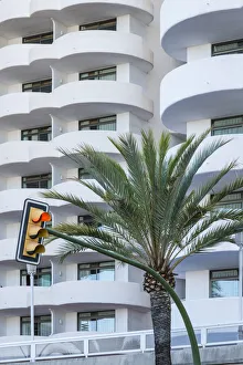 Palma Prints: Art deco Hotel Bellver, Palma, Mallorca, Balearic Islands, Spain