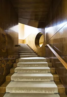 Staircase Gallery: The Art Deco interior of the Eltham Palace, Greenwich, London, England