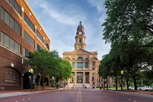 Office Prints: Art Deco Tarrant County Courthouse, Fort Worth, Texas, USA