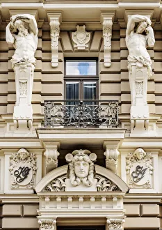 Latvian Prints: Art Nouveau Architecture, 33 Elizabetes Street, Riga, Latvia