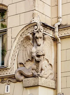 Latvian Prints: Art Nouveau Architecture, 8 Antonijas Street, Riga, Latvia