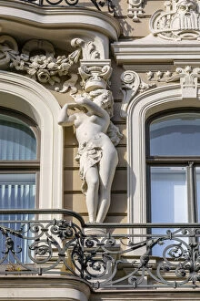 Images Dated 16th August 2019: Art Nouveau Architecture, Riga, Latvia, Northern Europe