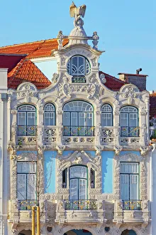Building Exterior Prints: Art Nouveau building, Aveiro, Portugal