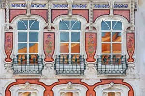 Building Exterior Prints: Art Nouveau building facade, Aveiro, Portugal