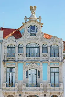 Aveiro District Prints: Art Nouveau building facade, Aveiro, Portugal