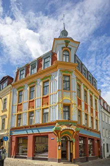 1 Person Prints: Art Nouveau Building, Old Town, Riga, Latvia, Northern Europe