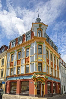Exterior Detail Collection: Art Nouveau Building, Old Town, Riga, Latvia, Northern Europe