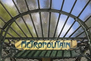 Art Nouveau metro station, Paris, France