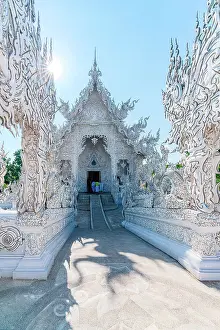 Rooftop Prints: Art sculptures and mythological statues at Wat Rong Khun or White Temple