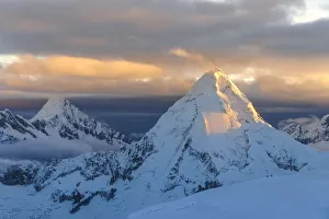 Artesonraju peak from Pisco mount at sunrise. Ancasch, Cordigliera Blanca, Peru
