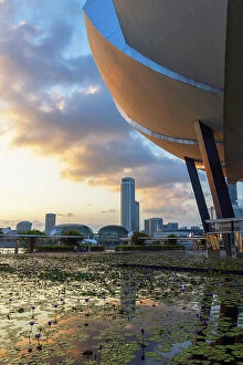 Images Dated 13th September 2023: ArtScience Museum at sunset, Singapore