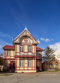 Arturo Prat Main Square, Puerto Natales, Ultima Esperanza Province, Patagonia, Chile