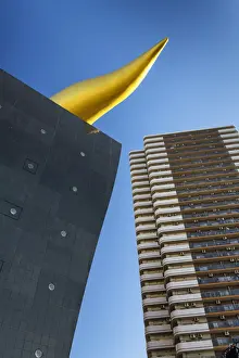 Asahi Building Golden Flame Abstract, Tokyo, Japan