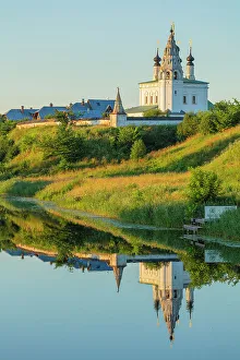 17th Century Prints: Ascension church, 1695, St. Alexander convent, Suzdal, Vladimir region, Russia