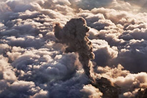 Guatemala Gallery: Ash eruption Santiaguito volcano seen from Santa Maria - Guatemala, Quezaltenango