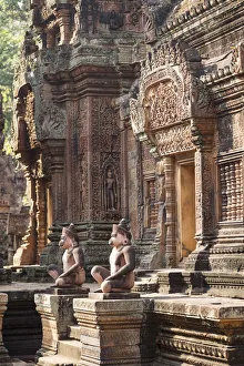 Asia, Cambodia, Siem Reap, Angkor, Banteay Srei - hindu temples famous for their intricate