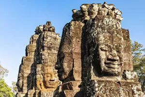 Images Dated 26th April 2019: Asia, Cambodia, Siem Reap, UNESCO World Heritage, Angkor Thom, Bayon, Khmer archictecture