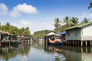 Asia, Cambodia, Sihanoukville, Preah Sihanouk, Koh Rong, fishing village on the island