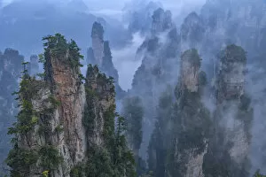Images Dated 16th October 2018: Asia, China, Hunan Province, UNESCO, Wulingyuan, Wuling Mountain