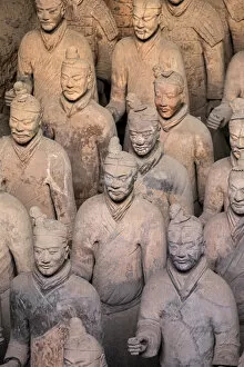 Warrior Collection: Asia, China, Shaanxi Province, Xian, terracotta warriors from the funerary army of Qin