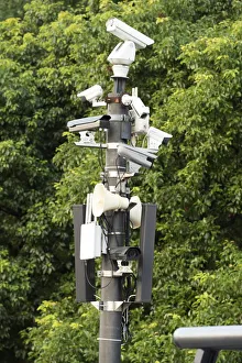 Images Dated 10th April 2019: Asia, China, Shanghai, Security Cameras