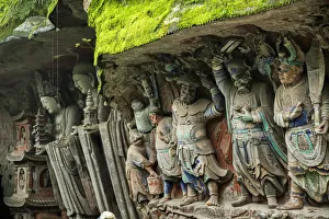 Asia, China, Sichuan Province, Chongqing, Dazu Rock Carvings, UNESCO, Buddhist, Confucian