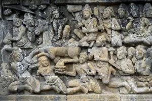 Asia, Indonesia, Java, Yogyakarta, Magelang, Borobudur, or Barabudur, a 9th-century