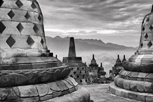 Asia, Indonesia, Java, Yogyakarta, Magelang, Borobudur, or Barabudur, a 9th-century