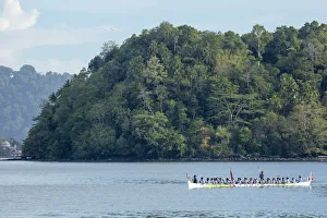 Kayak Prints: Asia, Indonesia, Spice Islands, Maluku, Banda, A Kora Kora -traditional Maluku wooden