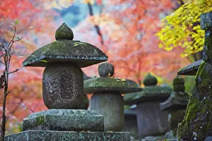 Lantern Prints: Asia, Japan. Kyoto, Sagano, Nison in (Nisonin) Temple