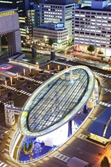 Lit Up Gallery: Asia, Japan. Nagoya, Gifu prefecture, Oasis 21 sky walkway