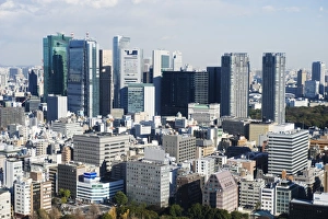 V Iew Gallery: Asia, Japan, Tokyo, city skyline view from Tokyo Tower