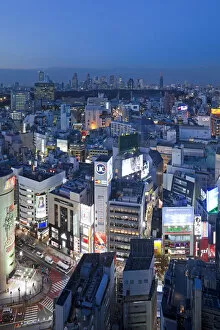 Images Dated 9th June 2011: Asia, Japan, Tokyo, Shinjuku skyline viewed from Shibuya - elevated