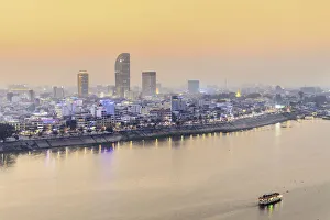 Asia, South East Asia, Cambodia, Phnom Penh and Tonle Sap (tributary of the Mekong) river
