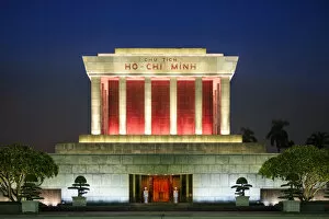 Images Dated 23rd October 2017: Asia, South East Asia, Vietnam, Hanoi, Ba Dinh Square, Ho Chi Minh Mausoleum and museum