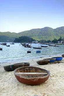 Asia, South East Asia, Vietnam, Quang Nam, Cham Islands, round coracles or basket